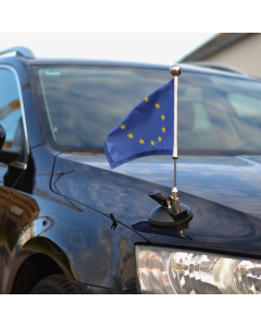  Auto-Fahne mit Saugfuss Diplomat-Air-Chrome 