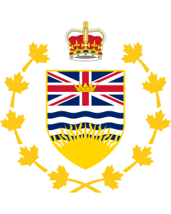 Fahne: Crest of the Lieutenant Governor of British Columbia