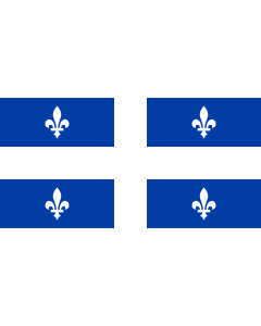 Fahne: Quebec  1-2 | Quebec with ratio 1 2 | Québec  proportion 1 2