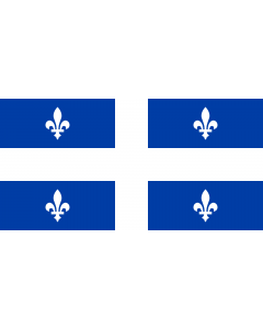 Fahne: Quebec  1-2 | Quebec with ratio 1 2 | Québec  proportion 1 2