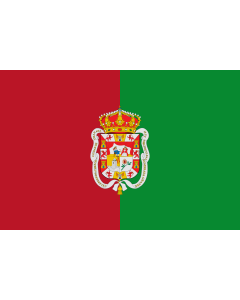 Fahne: Granada2 | City of Granada  Spain | La ville de Grenade est formé de deux bandes verticales d égale largeur  la première | Ciudad de Granada  España  Bandera es de color carmesí y verde