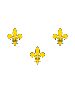 Fahne: Royalist France | The  White  Royal Banner of France or  Bourbon Flag  was used in New France