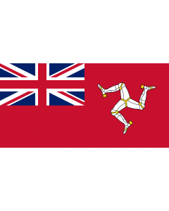 Fahne: Civil Ensign of the Isle of Man | Civil ensign of the Isle of Man | Civil de la Isla de Man | Corrillagh brattagh Ellan Vannin