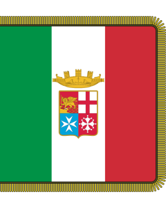 Fahne: Combat flag of the Italian Navy  front | Front of the combat flag of the Italian Navy | Fronte della bandiera di combattimento della Marina Militare