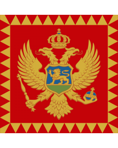 Fahne: Presidential Standard of Montenegro | Standard of the President of Montenegro  on land | Predsjednika Crne Gore  na kopnu | Predsjednička zastava Predsjednika Crne Gore  na kopnu