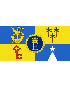 Fahne: Royal Standard of Mauritius  1972–1992 | Queen Elizabeth II s personal flag for Mauritius | Étendard royal de Maurice