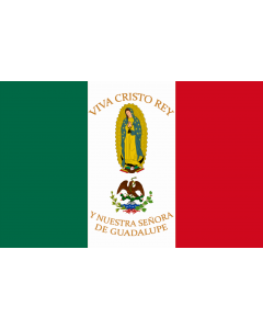 Fahne: Mexico Flag Cristeros | Such as this one were used by the Cristeros when resisting the secular government forces in the  Cristero War | Utilizado por los Cristeros en la Guerra Cristera | Īpān Cristopīxqueh