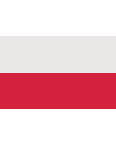 Fahne: Poland corrected | W en Flag of Poland with official colors translated by Polish Wikipedian pl Wikipedysta DeJotPe per his Polish-language discussion on pl Dyskusja Flaga Polski and his translation of the official colors into sRGB -- white #E9E8E7 