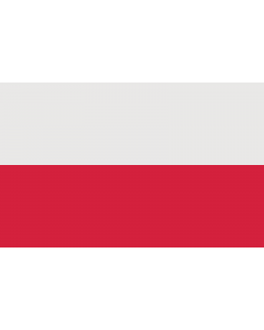 Fahne: Poland corrected | W en Flag of Poland with official colors translated by Polish Wikipedian pl Wikipedysta DeJotPe per his Polish-language discussion on pl Dyskusja Flaga Polski and his translation of the official colors into sRGB -- white #E9E8E7 