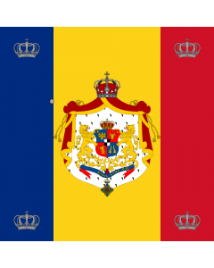 Fahne: Royal standard of Romania King 1881 model