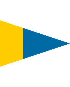 Fahne: Naval Rank Flag of Sweden - Örlogsgaljadet | Command pennant | Örlogsgaljadet