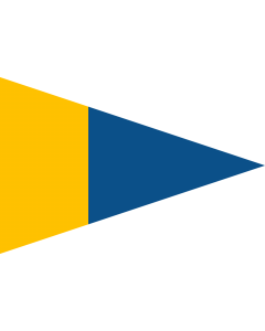 Fahne: Naval Rank Flag of Sweden - Örlogsgaljadet | Command pennant | Örlogsgaljadet
