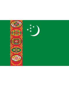 Fahne: Turkmenistan