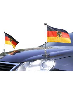 Paar Magnetische Auto-Fahne Diplomat-1 Deutschland mit Dienst-Wappen
