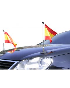 Paar  Magnetisch haftender Autofahnen-Ständer Diplomat-1.30 Spanien